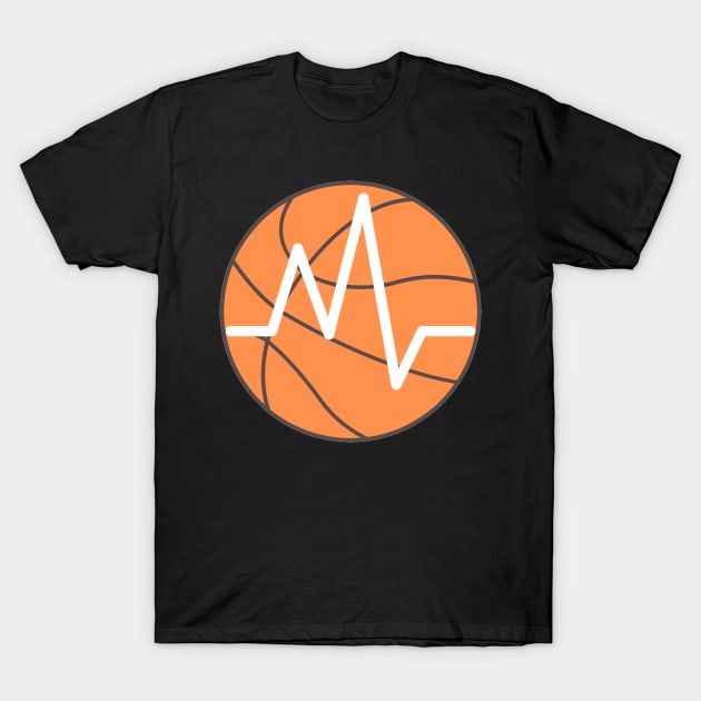 Basketball Heartbeat T-Shirt by Obeyesse